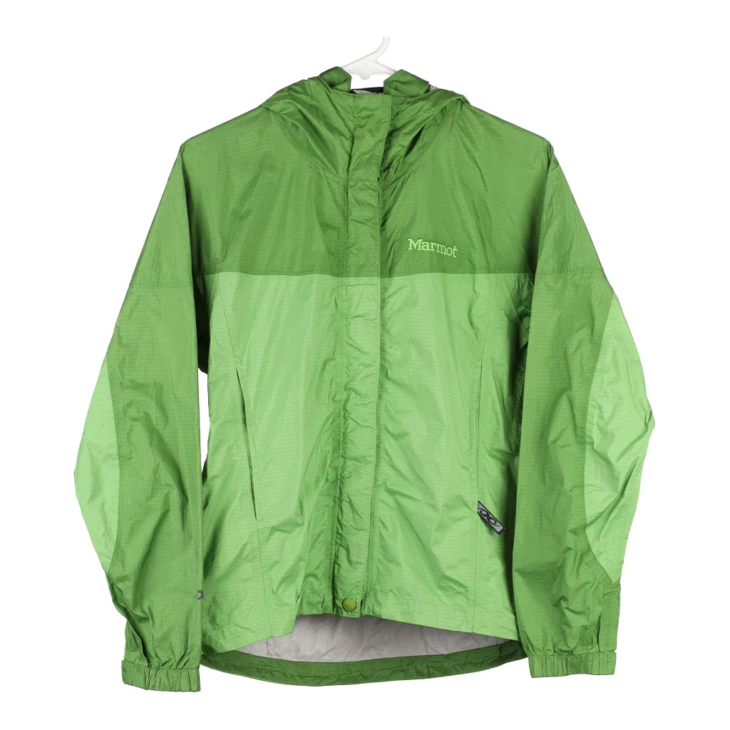 Marmot Jacket - XS Green Nylon Herringbone Jacket Checkered Jacket Solid Jacket