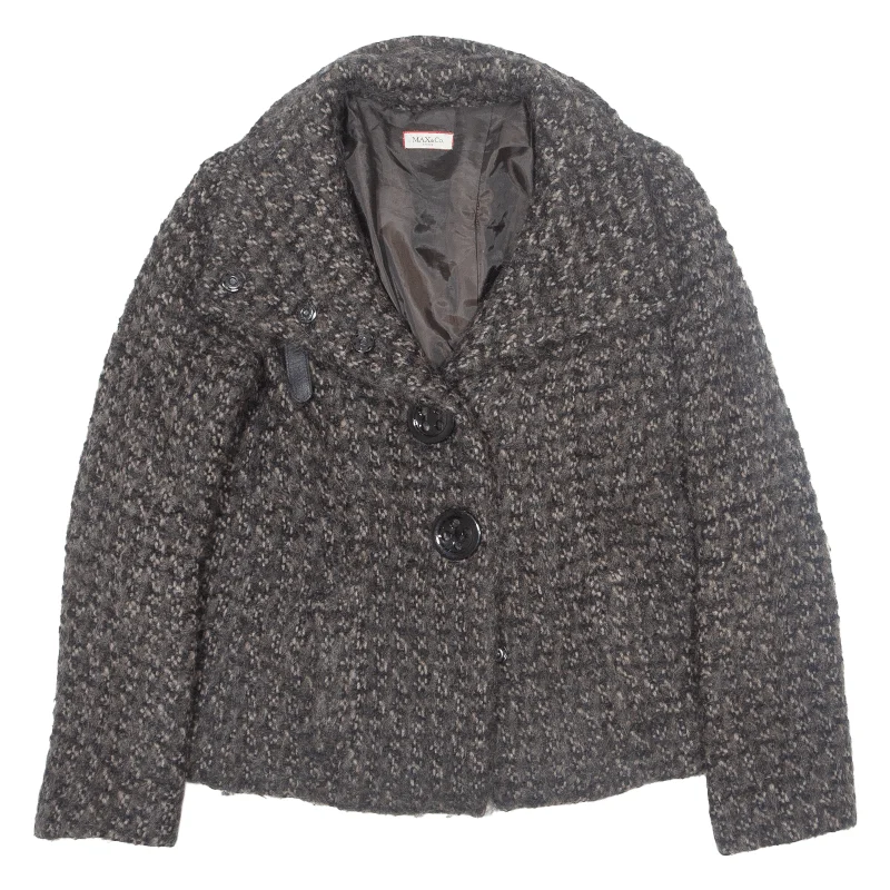 MAX&CO Womens Blazer Jacket Black Knit Wool UK 8 Faux Fur Jacket Real Fur Jacket Shearling Jacket MAX&CO Womens Blazer Jacket Black Knit Wool UK 8 Faux Fur Jacket Real Fur Jacket Shearling Jacket