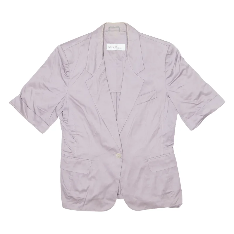 MAX MARA Womens Blazer Jacket Pink UK 14 Denim Jacket Leather Jacket Suede Jacket