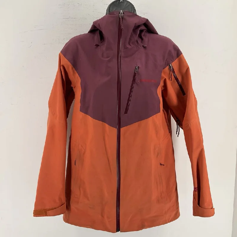 Patagonia Women's Hardshell Jacket Notch Collar Peter Pan Collar Cowl Neck