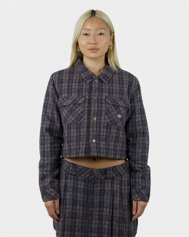 Dickies Rancher Plaid Cropped Chore Jacket Fleece Fabric Down Fabric Feather Fabric