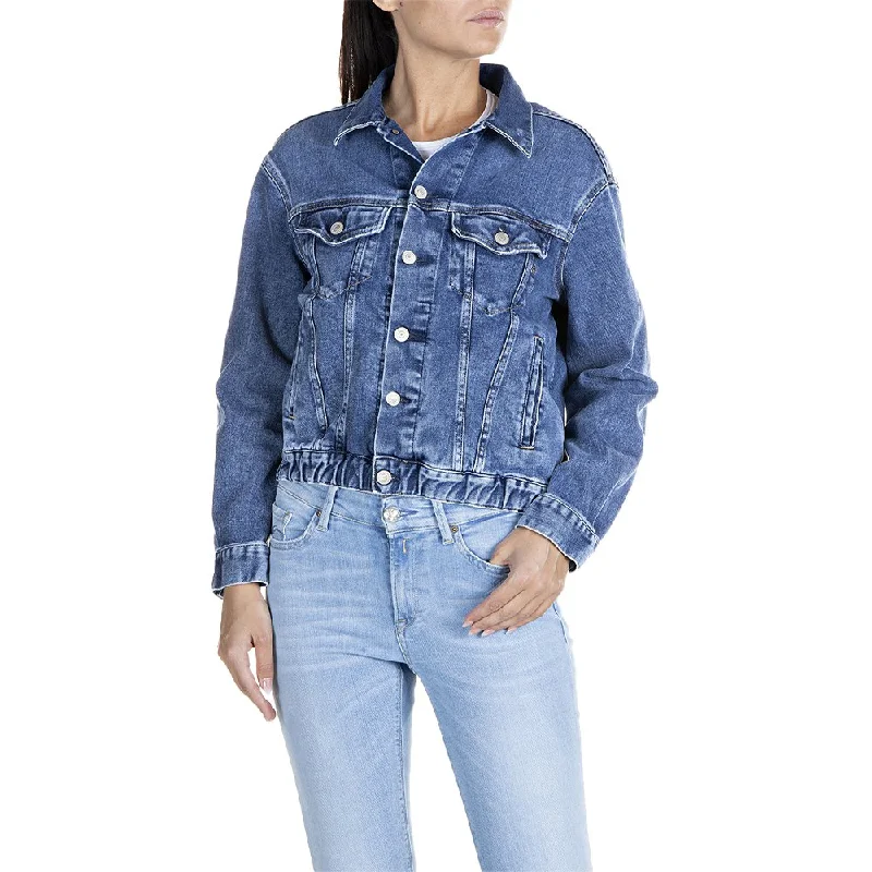 Replay Denim Jacket Denim Lace Jacket Ribbed Jacket Sequined Jacket