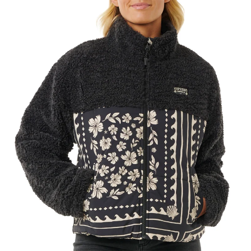 Rip Curl Women's Soleil Puffer Zip Jacket Hoodie Zip-Up Jacket Button-Up Jacket