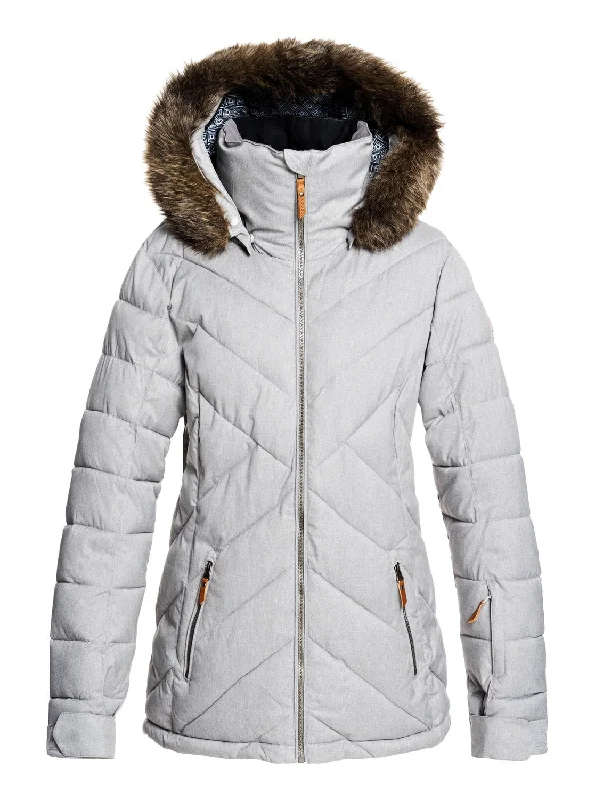 Roxy Quinn Women's Snow Jacket Collared Jacket Crew Neck Jacket Turtle Neck Jacket