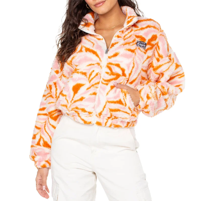 Roxy Women's Cold Surf Fleece Zip Jacket Collared Jacket Crew Neck Jacket Turtle Neck Jacket Roxy Women's Cold Surf Fleece Zip Jacket Collared Jacket Crew Neck Jacket Turtle Neck Jacket