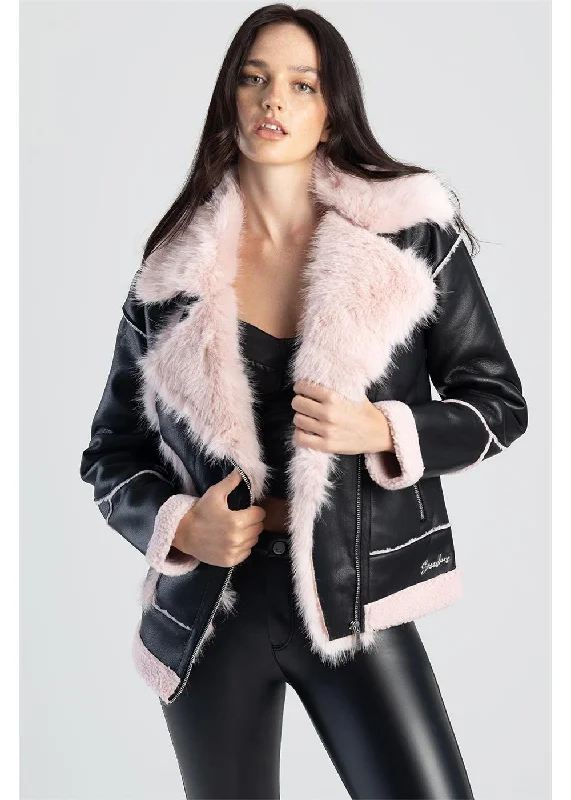 Sissyboy J30298 Faux Shearling Jacket With Faux Far Cotton Jacket Linen Jacket Terry Jacket Sissyboy J30298 Faux Shearling Jacket With Faux Far Cotton Jacket Linen Jacket Terry Jacket