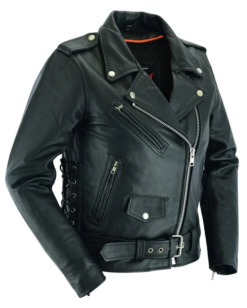 Women's Classic Side Lace Police Style M/C Jacket Denim Jacket Leather Jacket Suede Jacket Women's Classic Side Lace Police Style M/C Jacket Denim Jacket Leather Jacket Suede Jacket