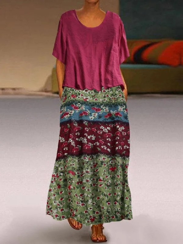 Short-Sleeved Dress Summer Mid-Length Sexy Women's Loose