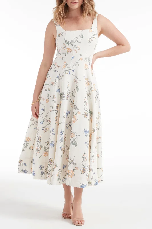 Ana Panel Square Neck Dress