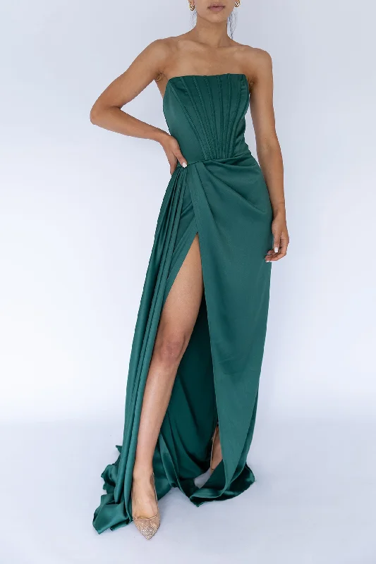 Eliza Corset Dress Emerald by HSH
