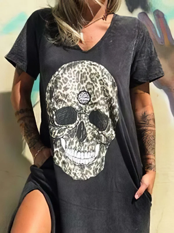 Gothic Leopard Skull Dress