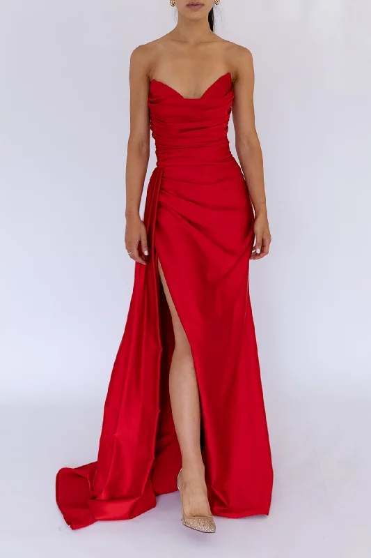Harper Corset Gown Red by HSH