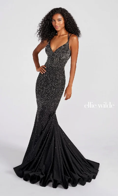 Shimmering Embellished Ellie Wilde Prom Dress EW122001