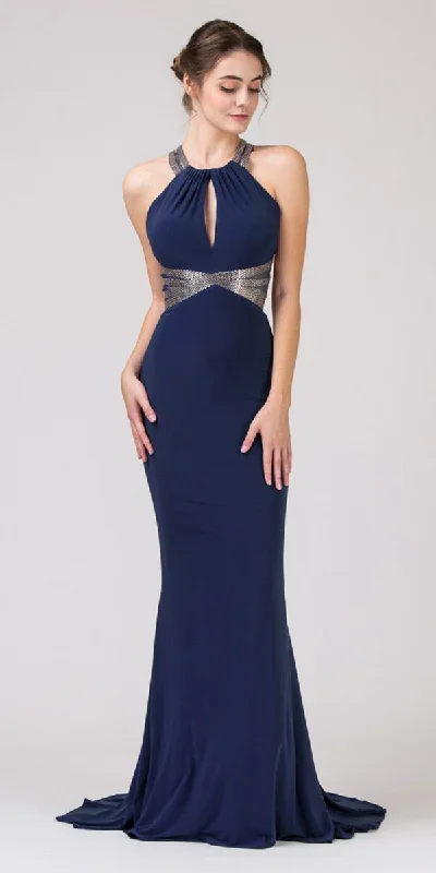Eureka 8843 Keyhole Bodice Mermaid Long Prom Dress