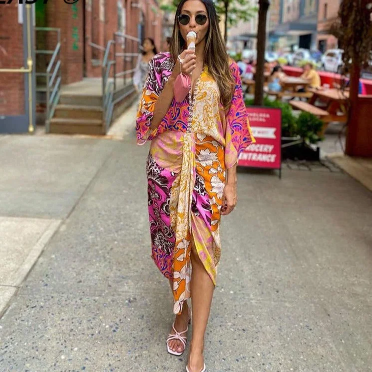 Patchwork Sunset Dress