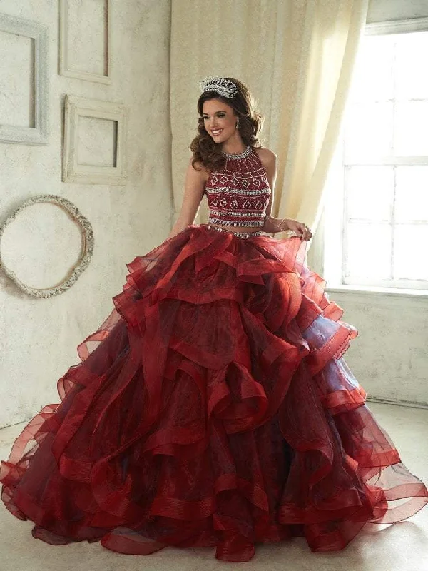 Quinceanera Collection - 26841 Three Piece Beaded Ruffled Ballgown