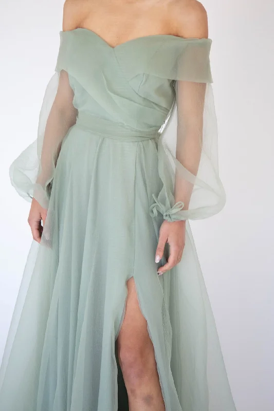 Rana Gown In Sage by HSH