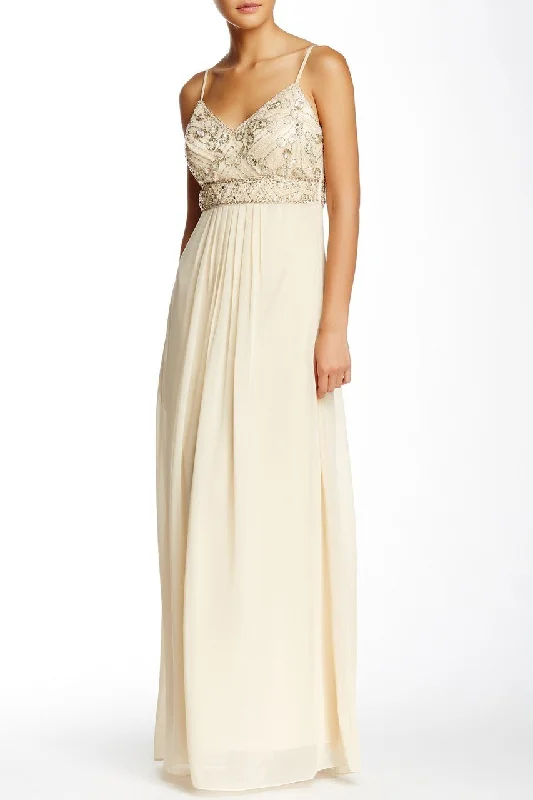 Sue Wong - Sequined Bodice Empire Chiffon Dress N5100