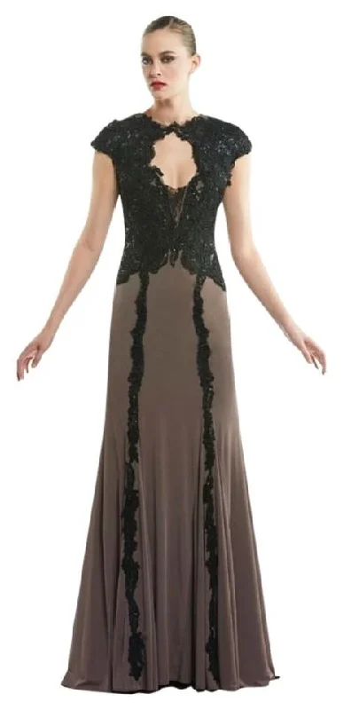 Sue Wong - Sequined Jewel Neck Jersey Dress N5430