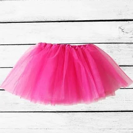 30cm Tutu Skirt Kiddies Dark Pink elastic waist skirt