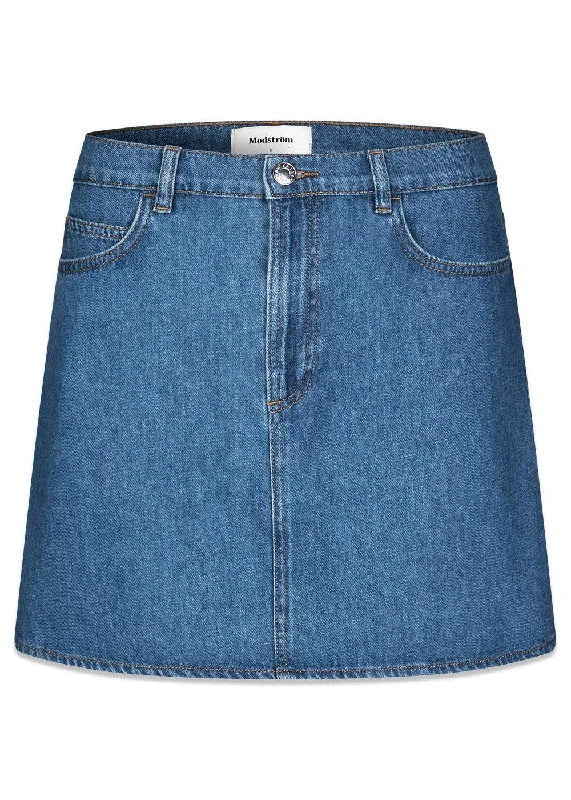 KenaMD short skirt - Medium Blue ribbed skirt waist
