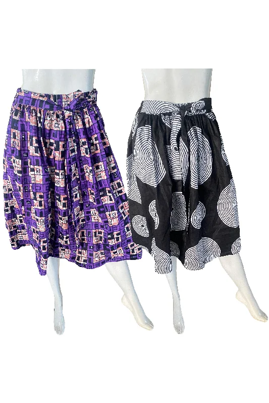 African Short Skirts (Pack of 2 Pieces) chiffon skirt airy