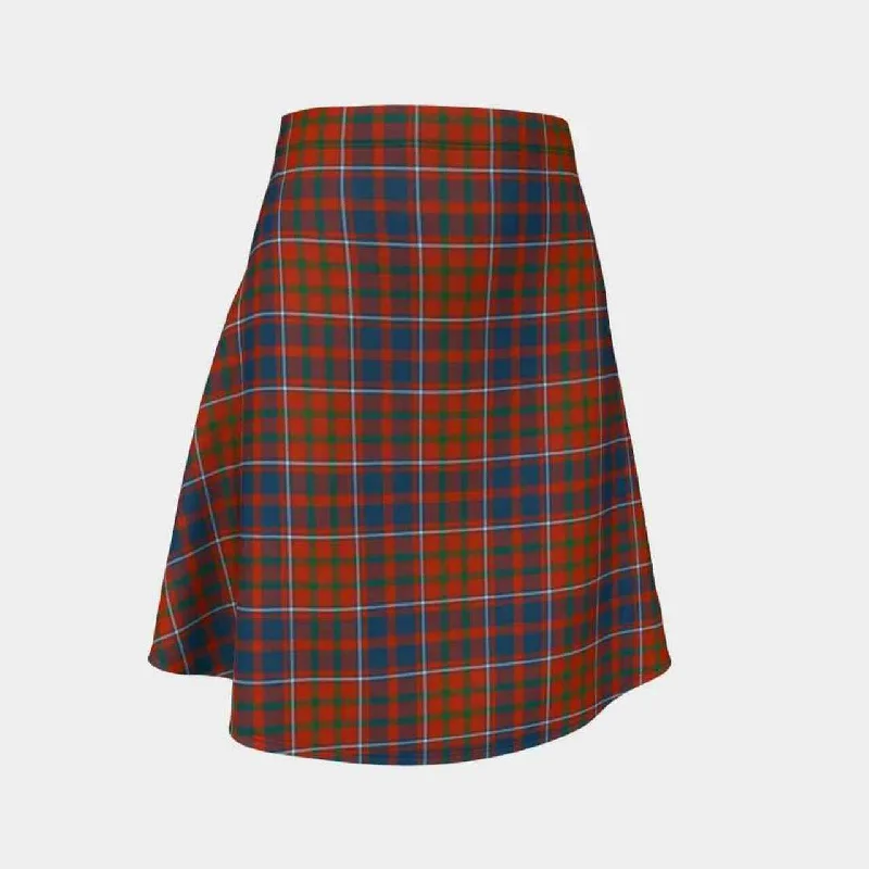Cameron of Lochiel Ancient Tartan Flared Skirt leather skirt refined