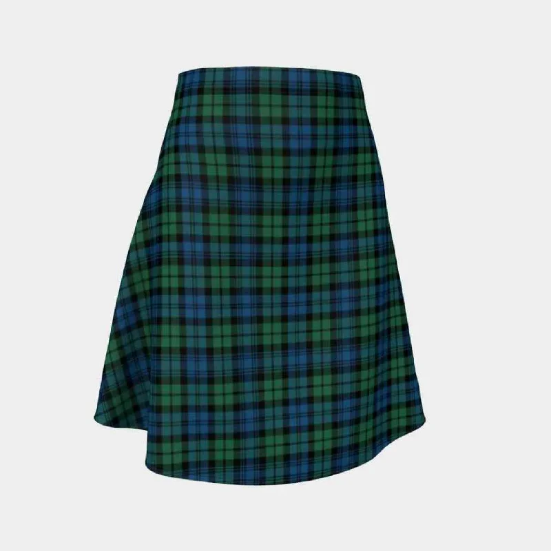 Campbell Ancient 02 Tartan Flared Skirt belted skirt waist