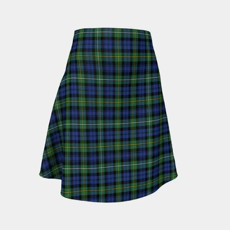 Campbell Argyll Ancient Tartan Flared Skirt linen skirt natural