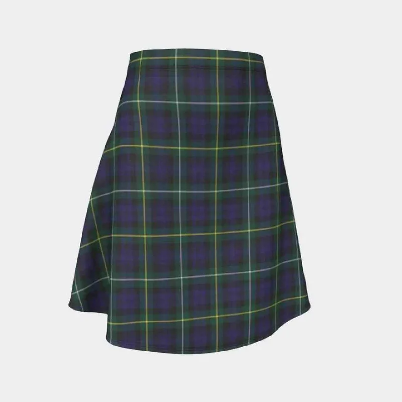 Campbell Argyll Modern Tartan Flared Skirt casual skirt length