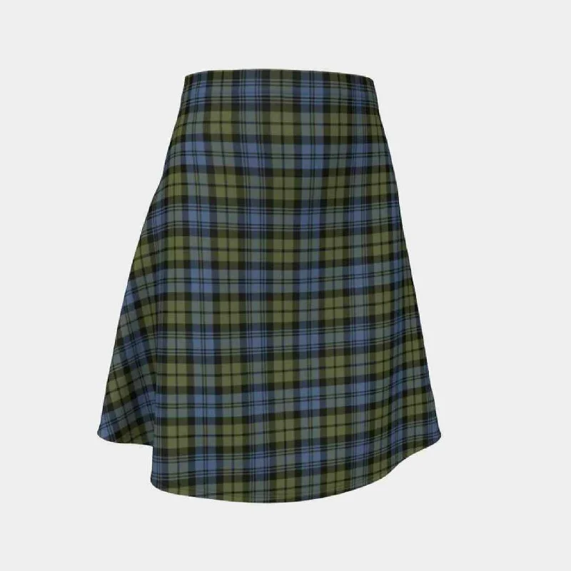Campbell Faded Tartan Flared Skirt cashmere skirt soft