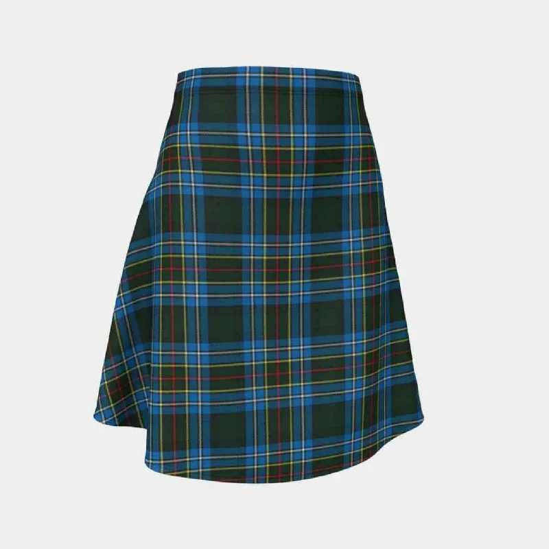Cockburn Modern Tartan Flared Skirt leather skirt durable