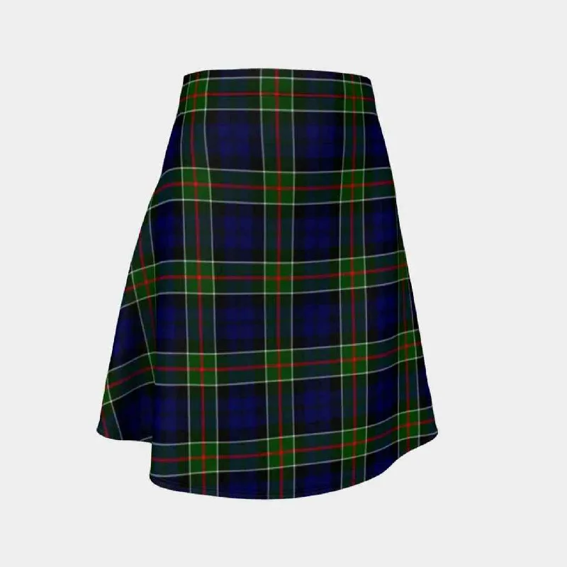 Colquhoun Modern Tartan Flared Skirt patchwork skirt art