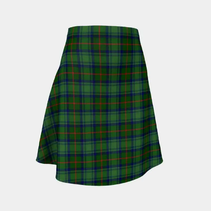 Cranstoun Tartan Flared Skirt leather skirt bold
