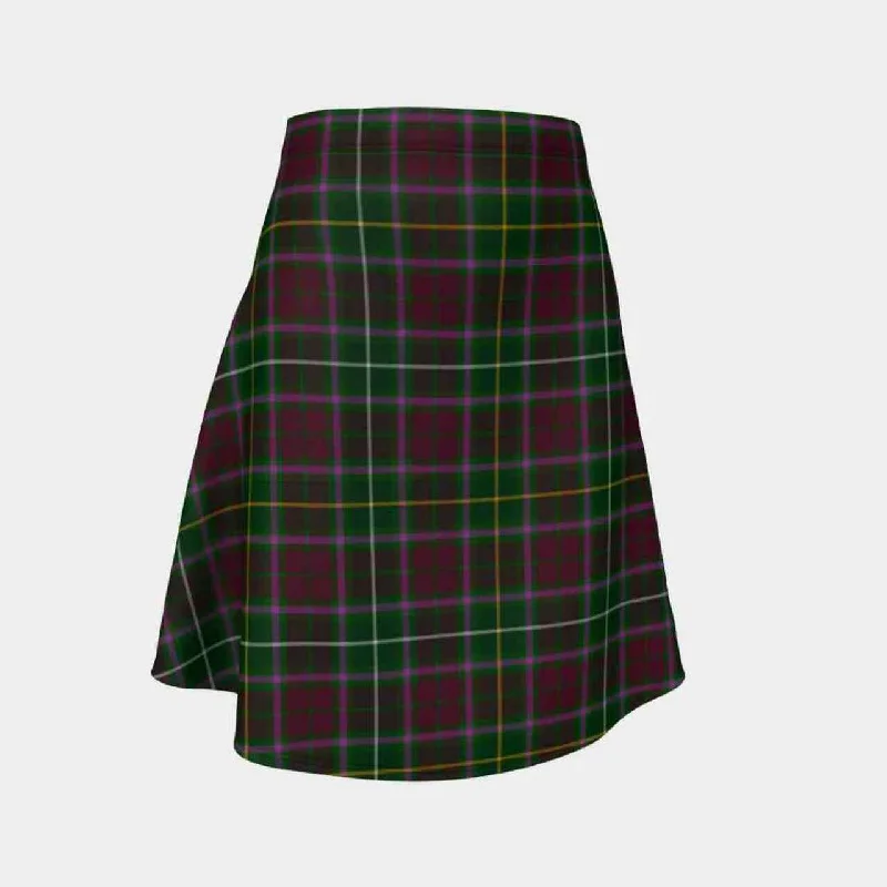 Crosbie Tartan Flared Skirt chiffon skirt delicate
