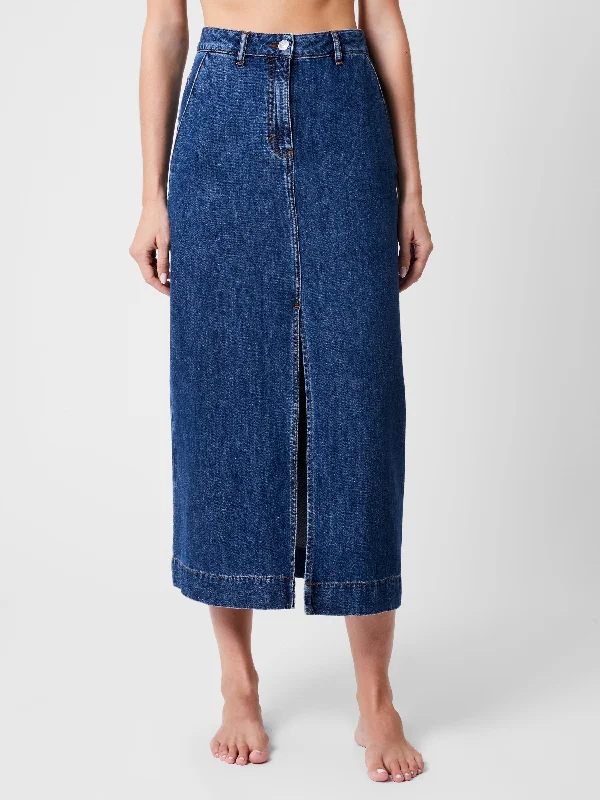 Denver Denim Midaxi Skirt velvet skirt luxurious