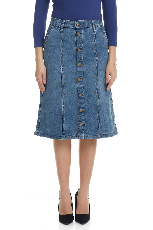 Flary A-Line jean skirt 'Chelsea' pencil skirt chic