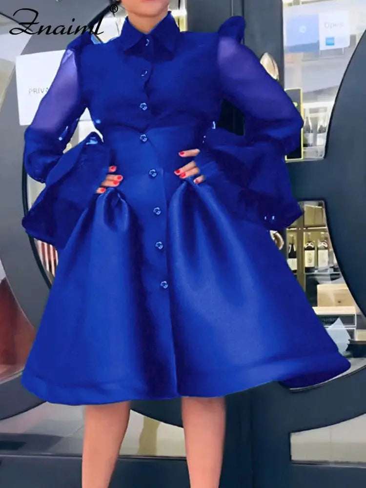 FZ Women's Flare Sleeve High Waist A-line Midi Two 2 Piece Skirt Suit denim skirt durable
