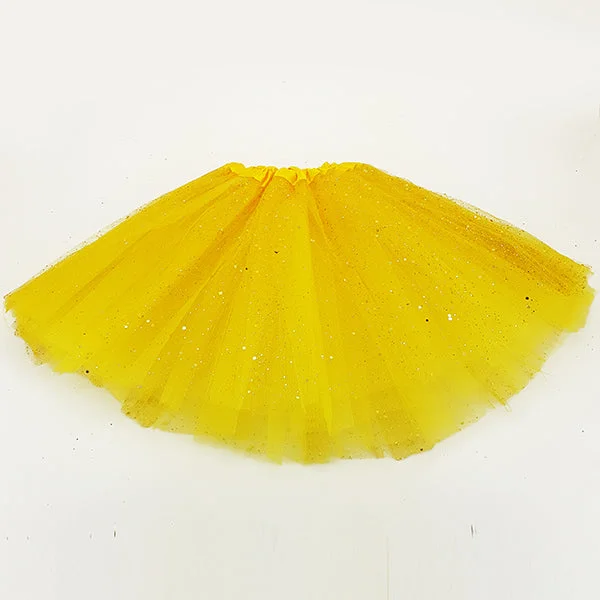 30cm Kiddies Tutu Skirt Yellow Glitter cashmere skirt rich