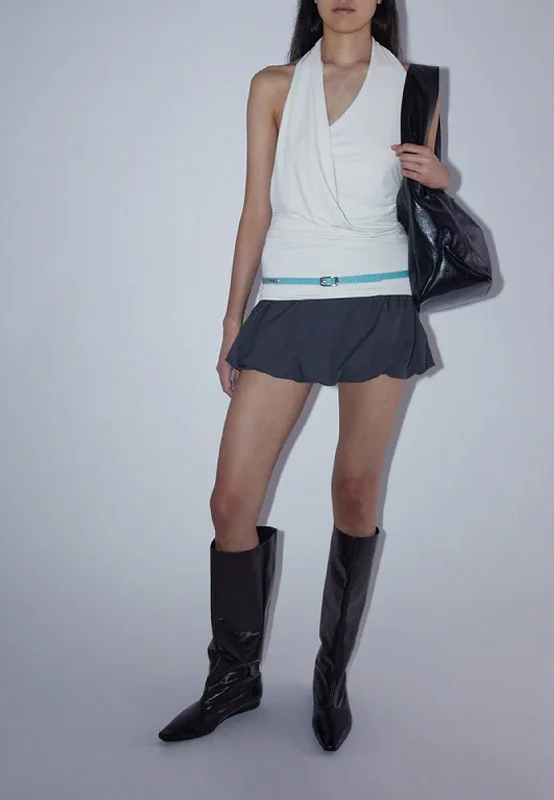 Liv Skirt - Grey slim fit skirt