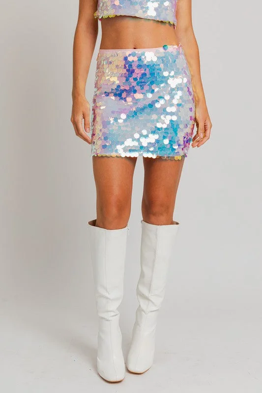 Mermaid To Dance Sequin Mini Skirt vintage skirt charm