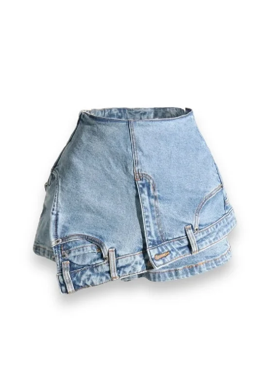 Mini Jean skirt cashmere skirt fine