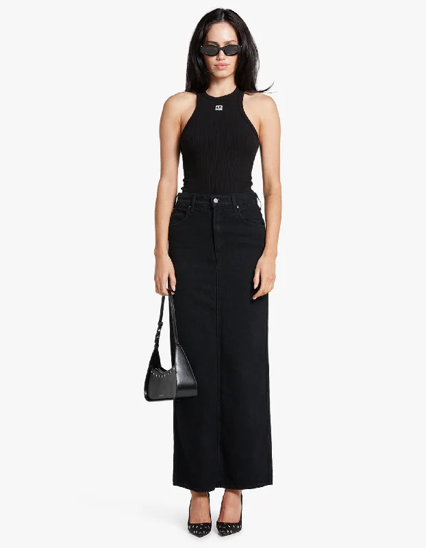 The Candy Stick Skirt - Licorice denim skirt stylish